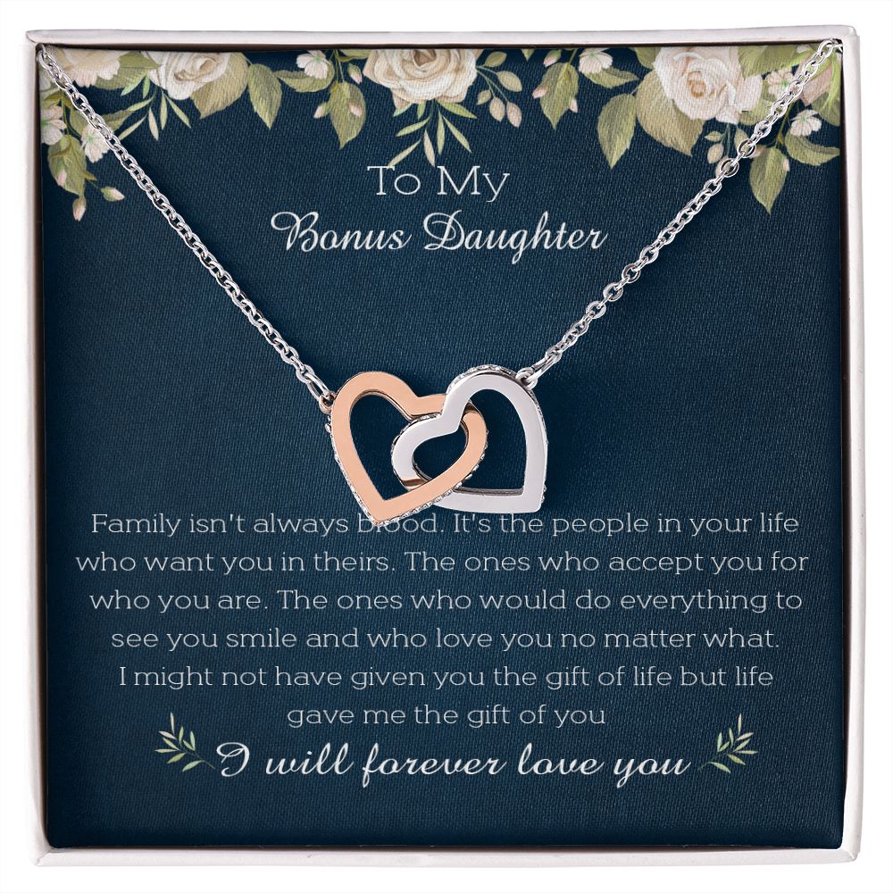 23D To My Bonus Daughter Necklace, I Will Forever Love You, Gift Birthday, Holiday