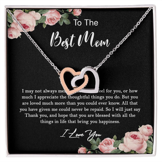 630D To My Best Mom Necklace, Gift For Mom From Son/Daughter, Gift Birthday, Holiday
