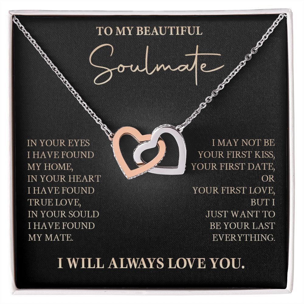 583D To My Soulmate Necklace, Love Gift For Wife Girlfriend, Romantic Love Necklace