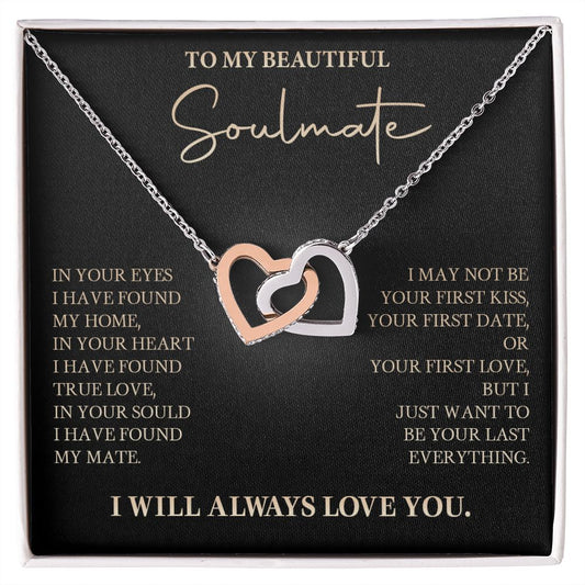 583D To My Soulmate Necklace, Love Gift For Wife Girlfriend, Romantic Love Necklace
