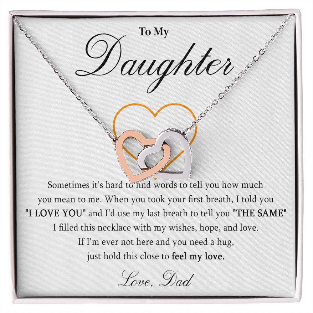 571D To My Daughter Necklace, Daughter Birthday Gift, Love Gift For Daughter From Dad
