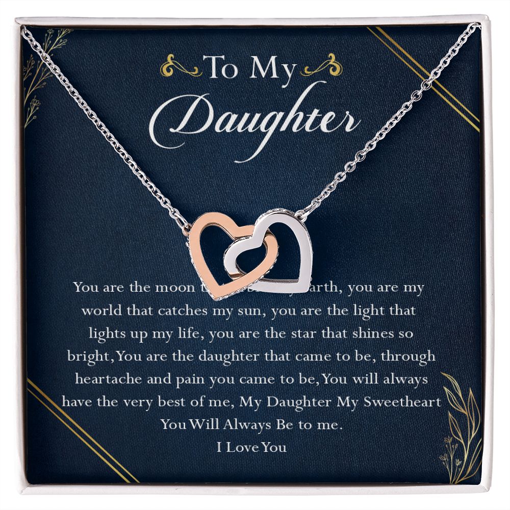 38D To My Daughter Necklace, Birthday Gift For Daughter, Gift From Dad Gift From Mom
