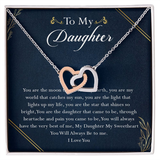 38D To My Daughter Necklace, Birthday Gift For Daughter, Gift From Dad Gift From Mom