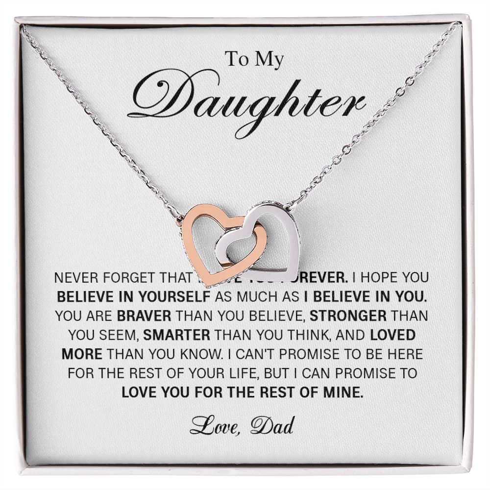 626D To My Daughter Necklace Gift From Dad, Daughter Gift, Daughter Necklace,Birthday