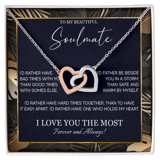 553D Soulmate Necklace, To My Soulmate Necklace, Birthday Gifts for Wife, Girlfriend