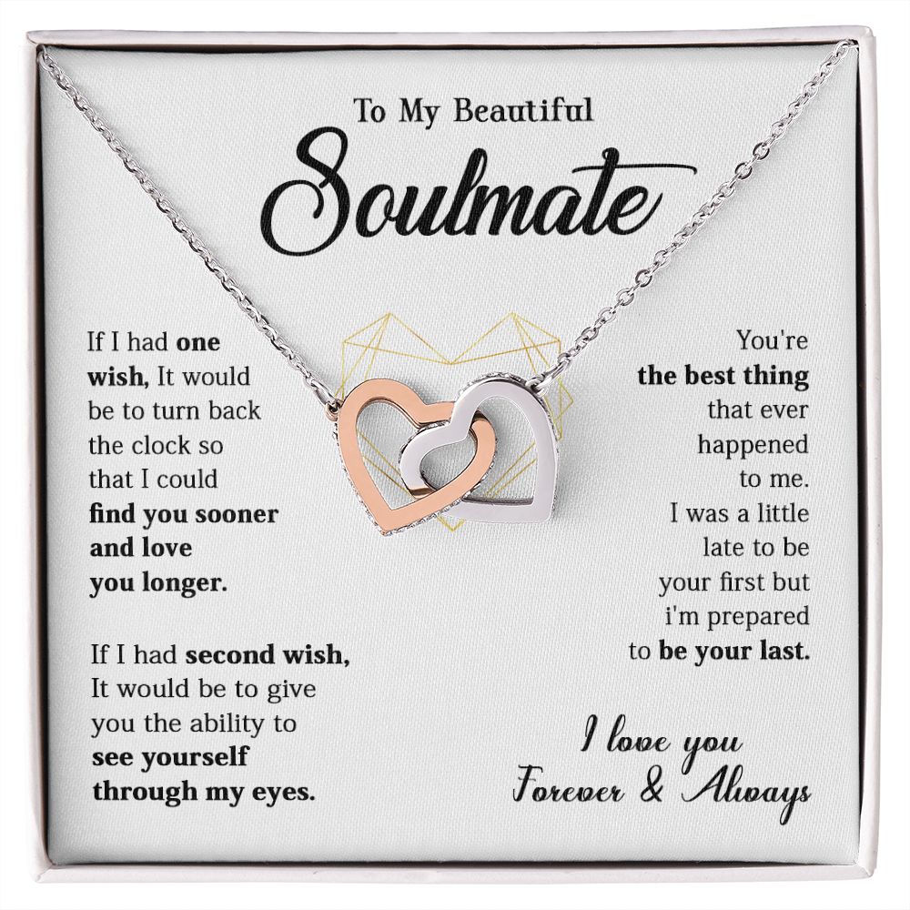 618D To My Soulmate Necklace, Xmas Gift For Wife Girlfriend From Husband, Birthday