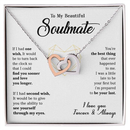 618D To My Soulmate Necklace, Xmas Gift For Wife Girlfriend From Husband, Birthday