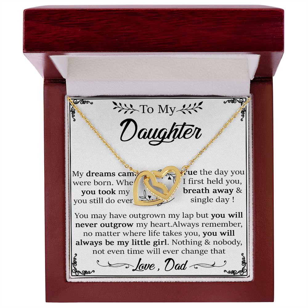 22D Daughter Necklace, To My Daughter Gift Necklace, Gift For Daughter From Dad