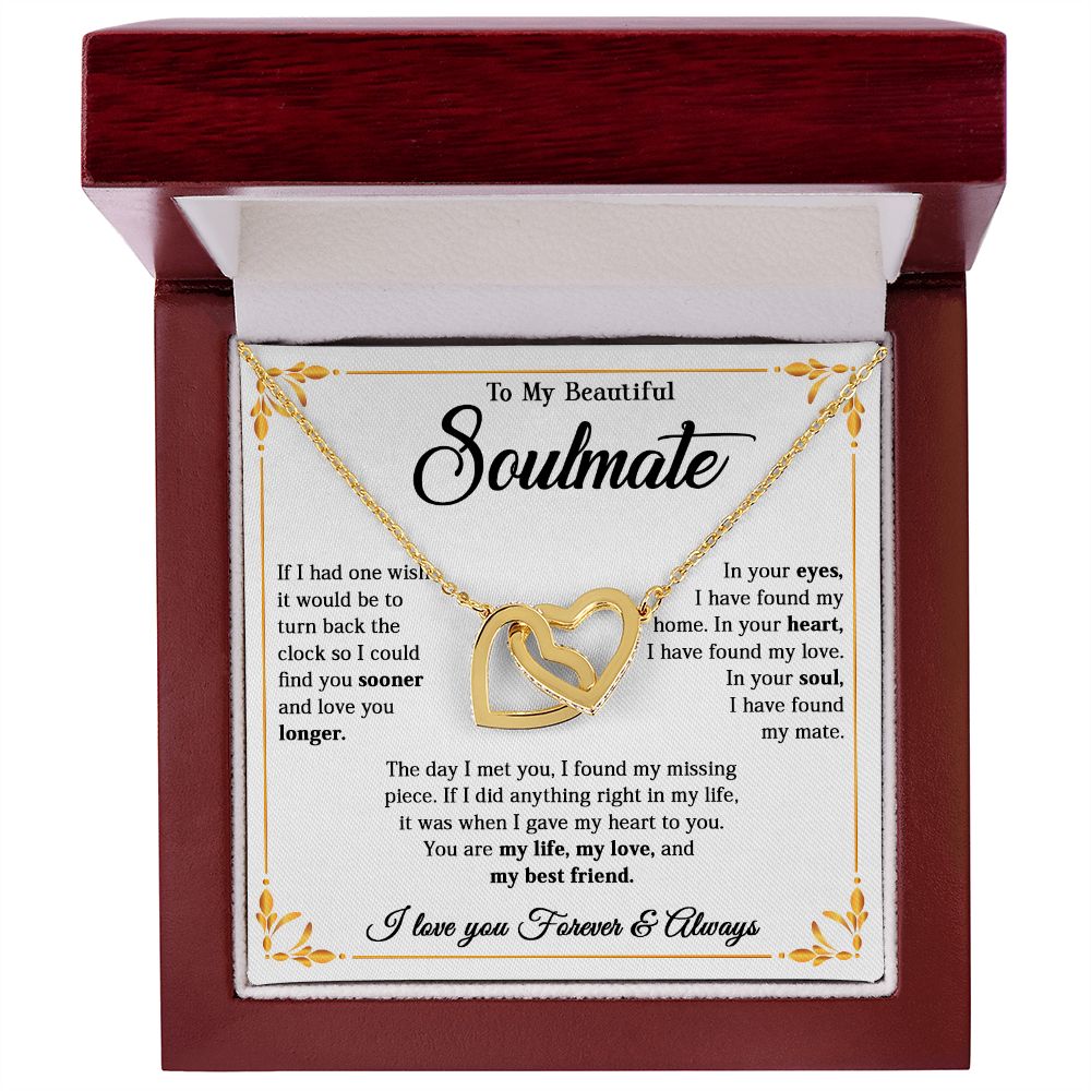 615D To My Beautiful Soulmate Necklace, Gift for Wife, Girlfriend, Valentine Gift