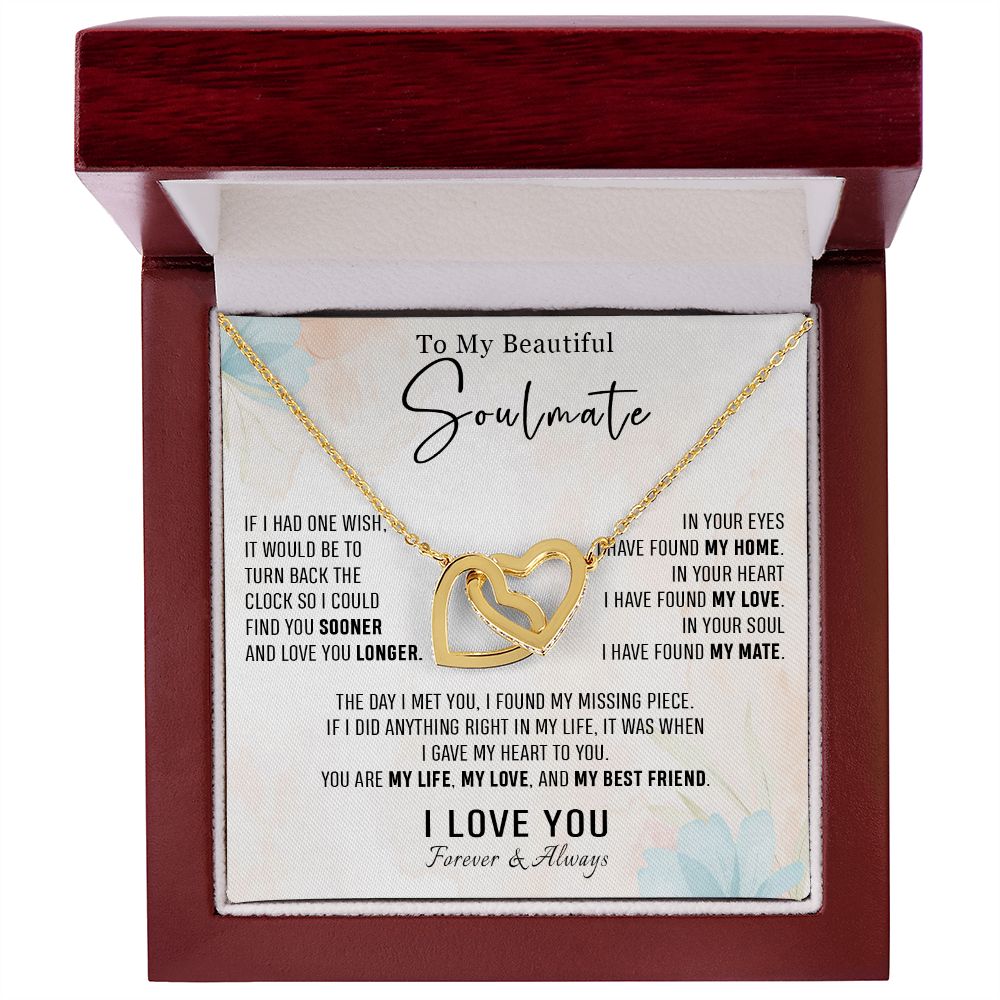 562D To my Soulmate Necklace, Birthday Gifts for Her, Love Gifts for Wife Girlfriend