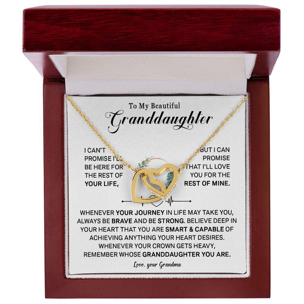 542D To My Granddaughter Necklace, Xmas Birthday Gift For Granddaughter from Grandma