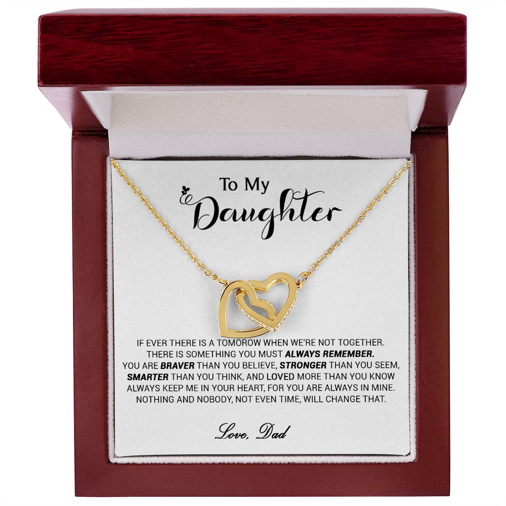 440A To My Daughter Necklace, Birthday Gift For Daughter From Dad, Christmas Gift