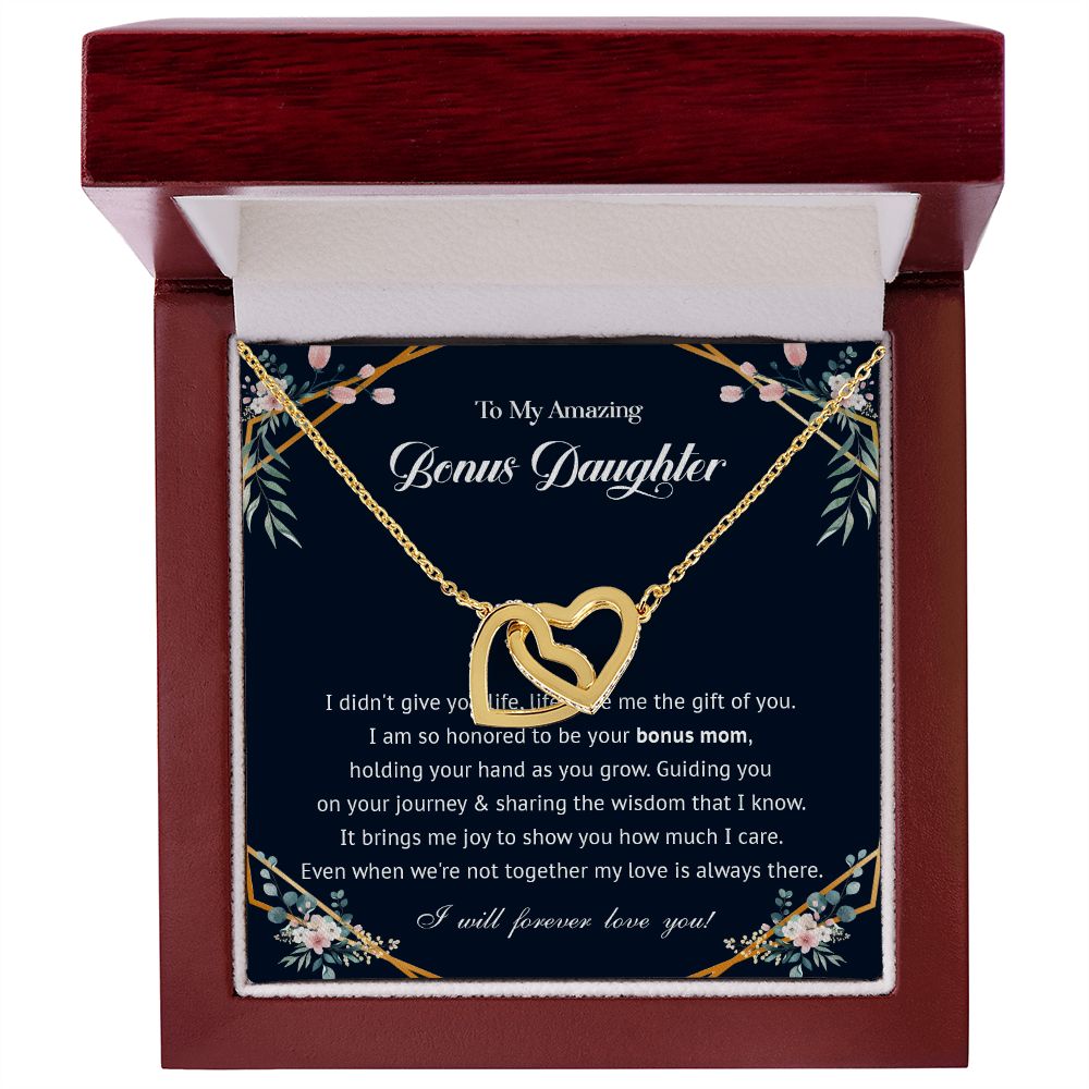 576D To My Bonus Daughter Necklace, Bonus Daughter Gift From Stepmom, Birthday Gifts
