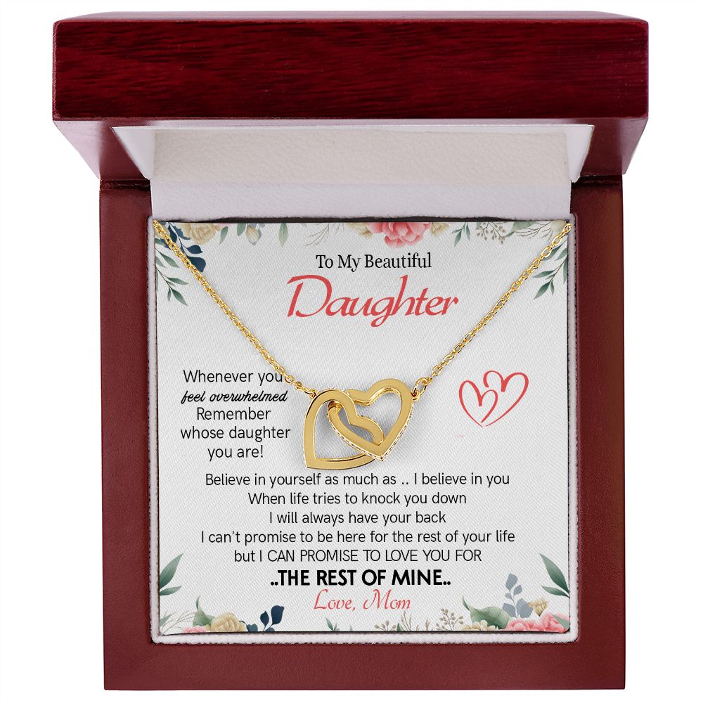426D To My Beautiful Daughter Necklace From Mom On Graduation, Birthday, Holiday