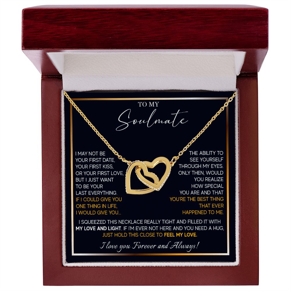 560D To My Soulmate Necklace, Couples in Love Gifts, Jewelry Romantic Gifts For Wife