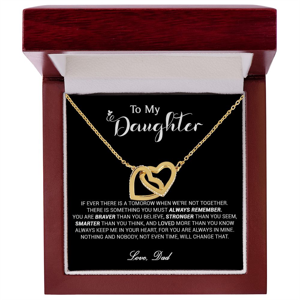 433D To My Daughter Necklace, Daughter Father Necklace, Daughter Xmas Gift From Dad