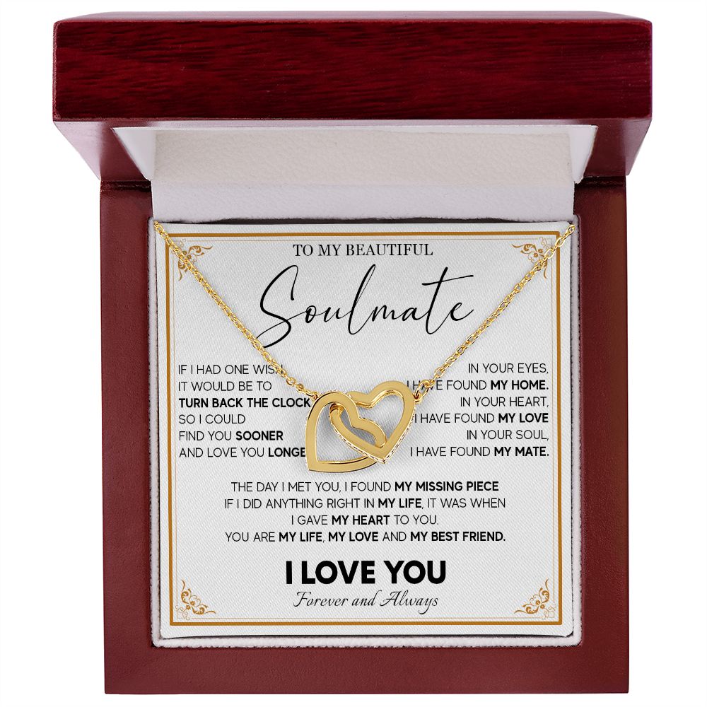 511D To My Beautiful Soulmate Necklace, Gift for Wife, Girlfriend, Anniversary Gift