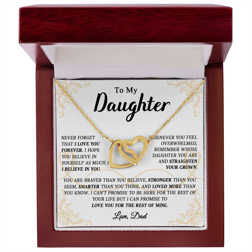 622D To My Daughter Necklace, Daughter Father Necklace, Daughter Gift From Dad, Xmas
