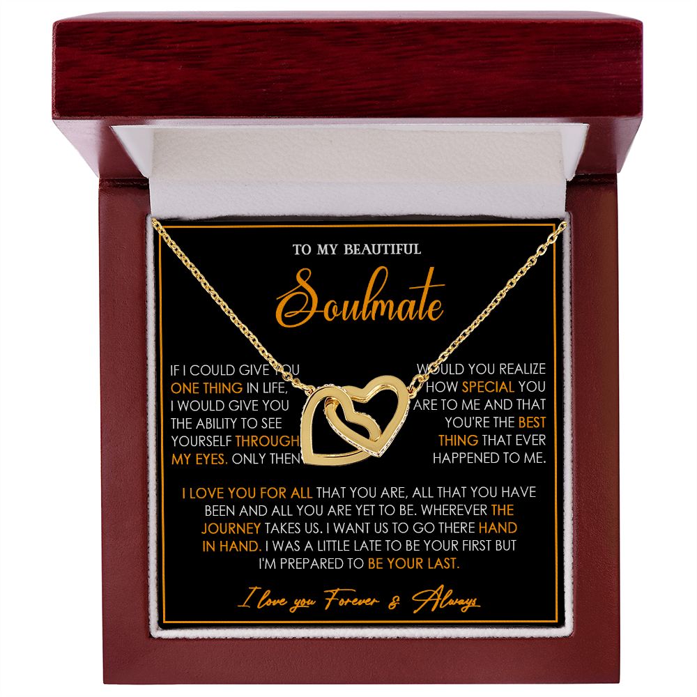 459D To My Soulmate Necklace, Gift For Wife Girlfriend From Husband, Xmas, Birth Gift