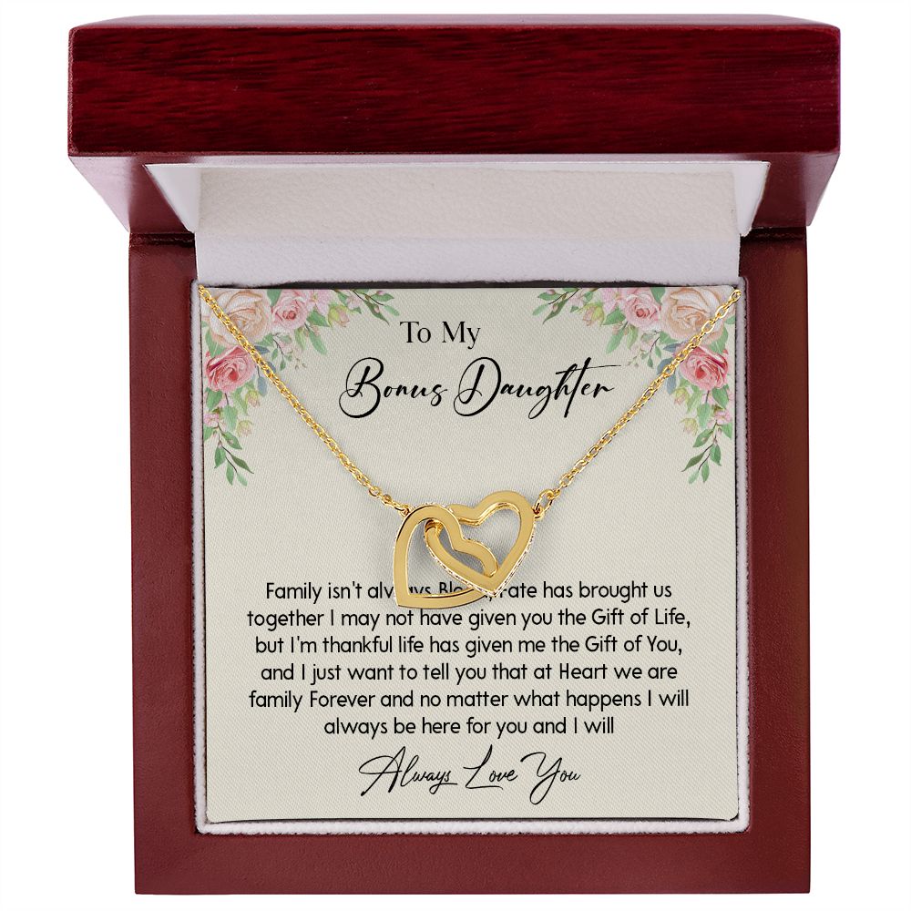 468D To my Bonus Daughter Necklace, Bonus Daughter, Step Daughter Gift, Birthday Gift