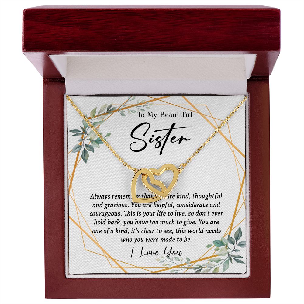 625D To My Sister Necklace, Little Sister Jewelry Gift, Birthday Gift,Necklace Sister