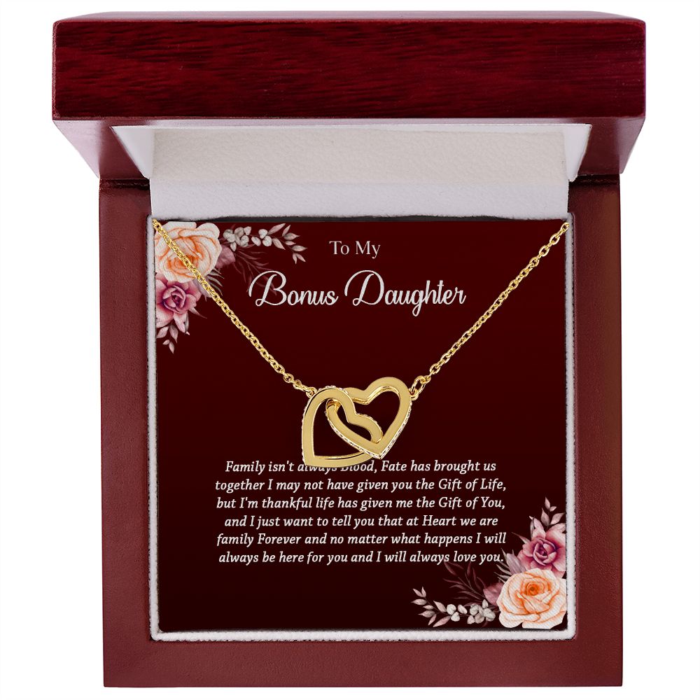 621D To My Bonus Daughter Necklace, Gift Birthday, Christmas, Gift Ideas, Necklace