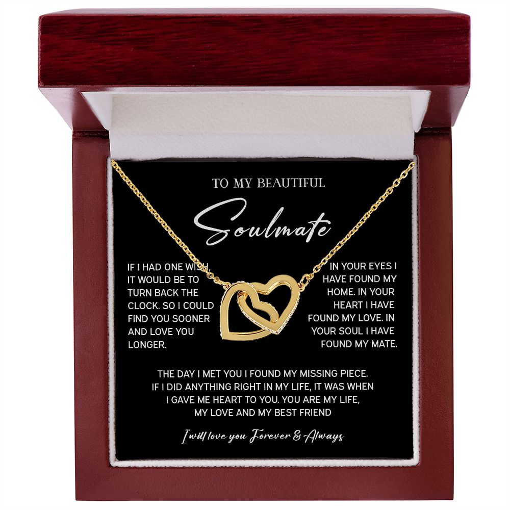 442D To My Soulmate Necklace, Xmas Birthday Gift For Wife Girlfriend From Husband