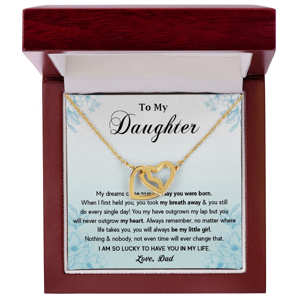 573D To My Daughter Necklace, Gift for Daughter from Dad, Father Daughter Necklace