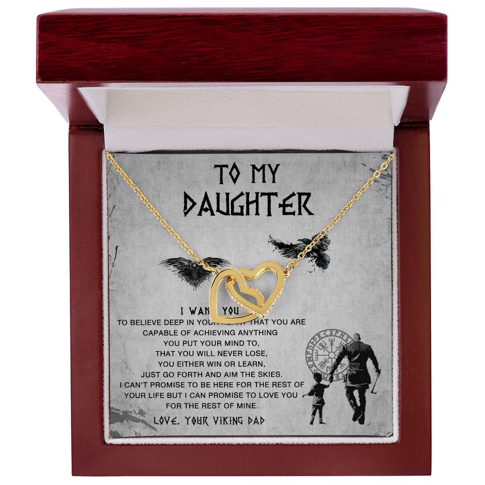 117D To My Daughter Necklace From Viking Dad, Gift For Viking Daughter Gift Necklace