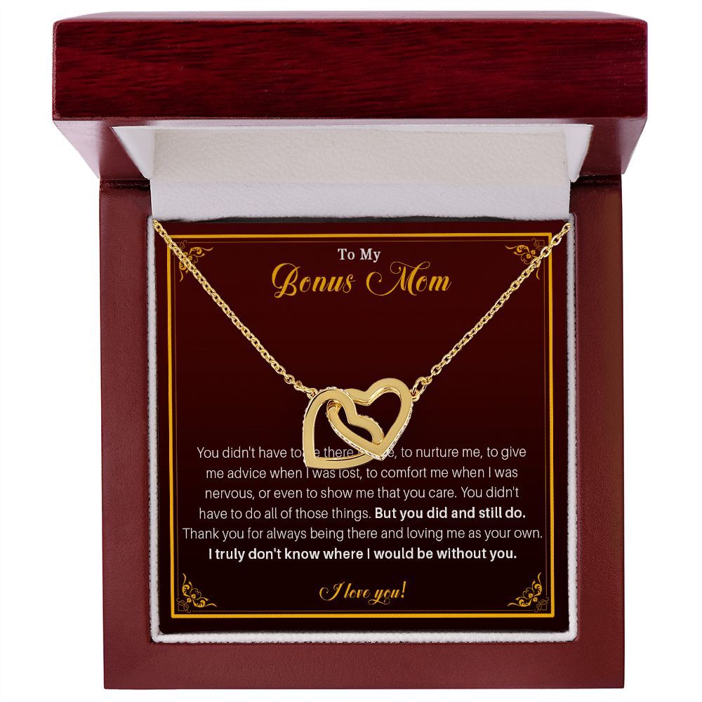 540D Necklace for Bonus Mom from Daughter / Son, Step Mom Gift, To My Bonus Mom Gifts