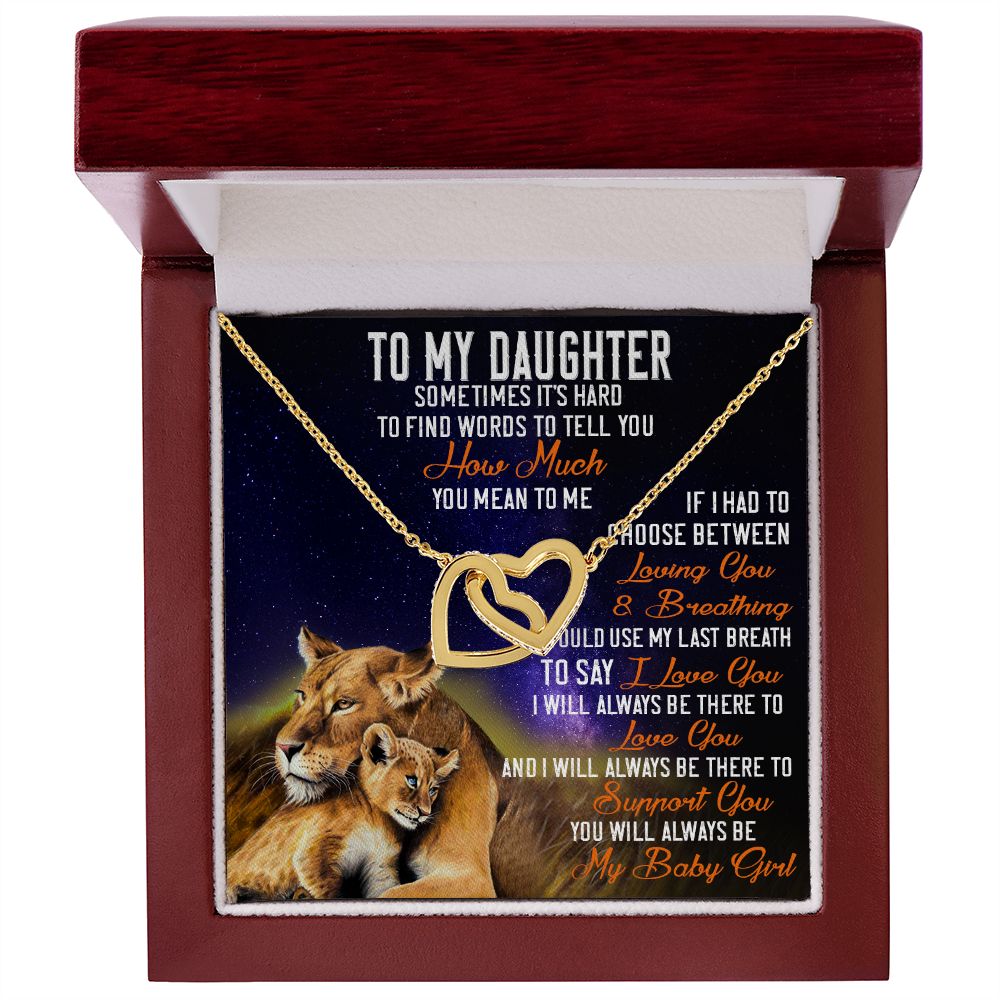 42D Lion To My Daughter Necklace, Gift Birthday, Necklace Gift For Daughter
