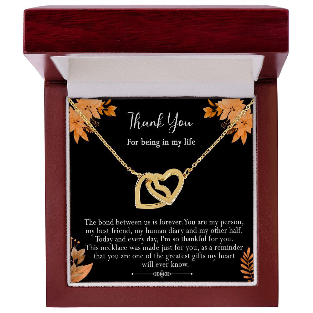 416D Thank you gift, Best friend gift Necklace, Thank you for being in my life
