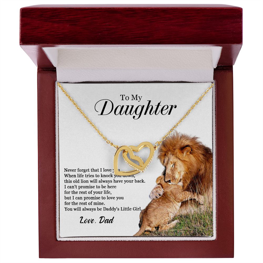 447D To My Daughter Necklace, Gift For Daughter From Dad, Daughter Father Lion, Xmas