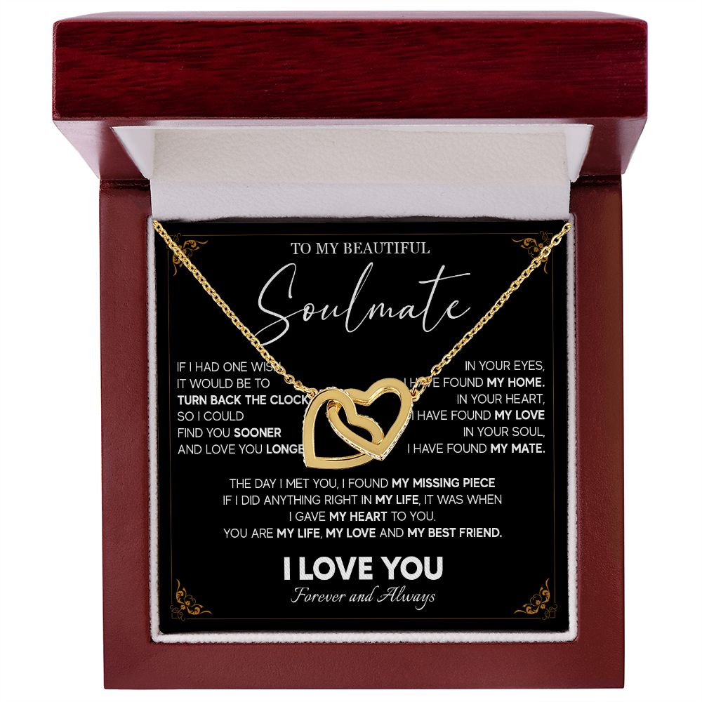 512D To My Beautiful Soulmate Necklace, Gift for Girlfriend, Wife, Anniversary Gift