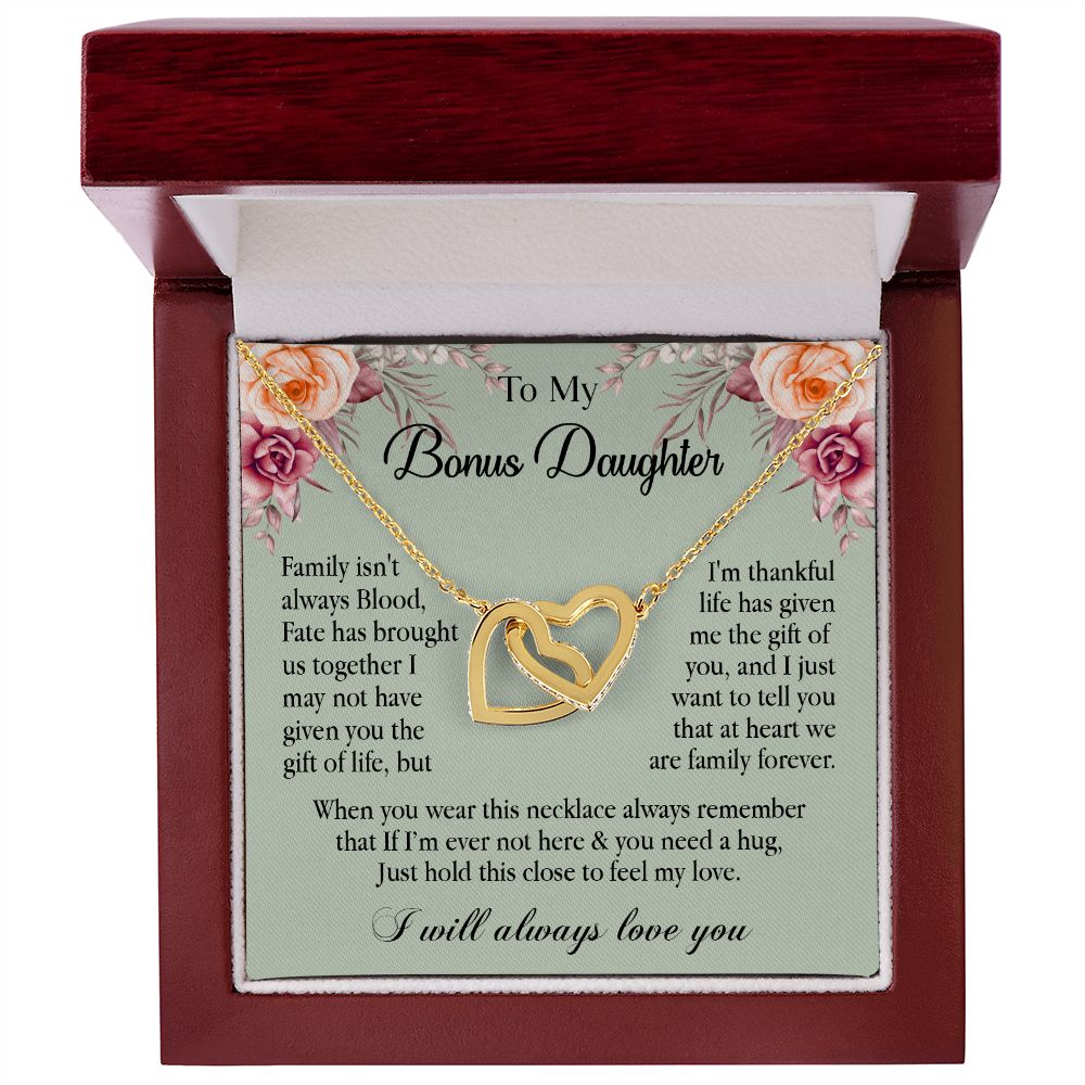 632D To My Bonus Daughter Necklace, Gift Birthday, Gift Ideas, Daughter Necklace