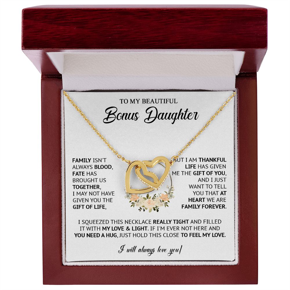 585D Bonus Daughter Necklace, Birthday Gift for Daughter from Dad Mom, Step Daughter