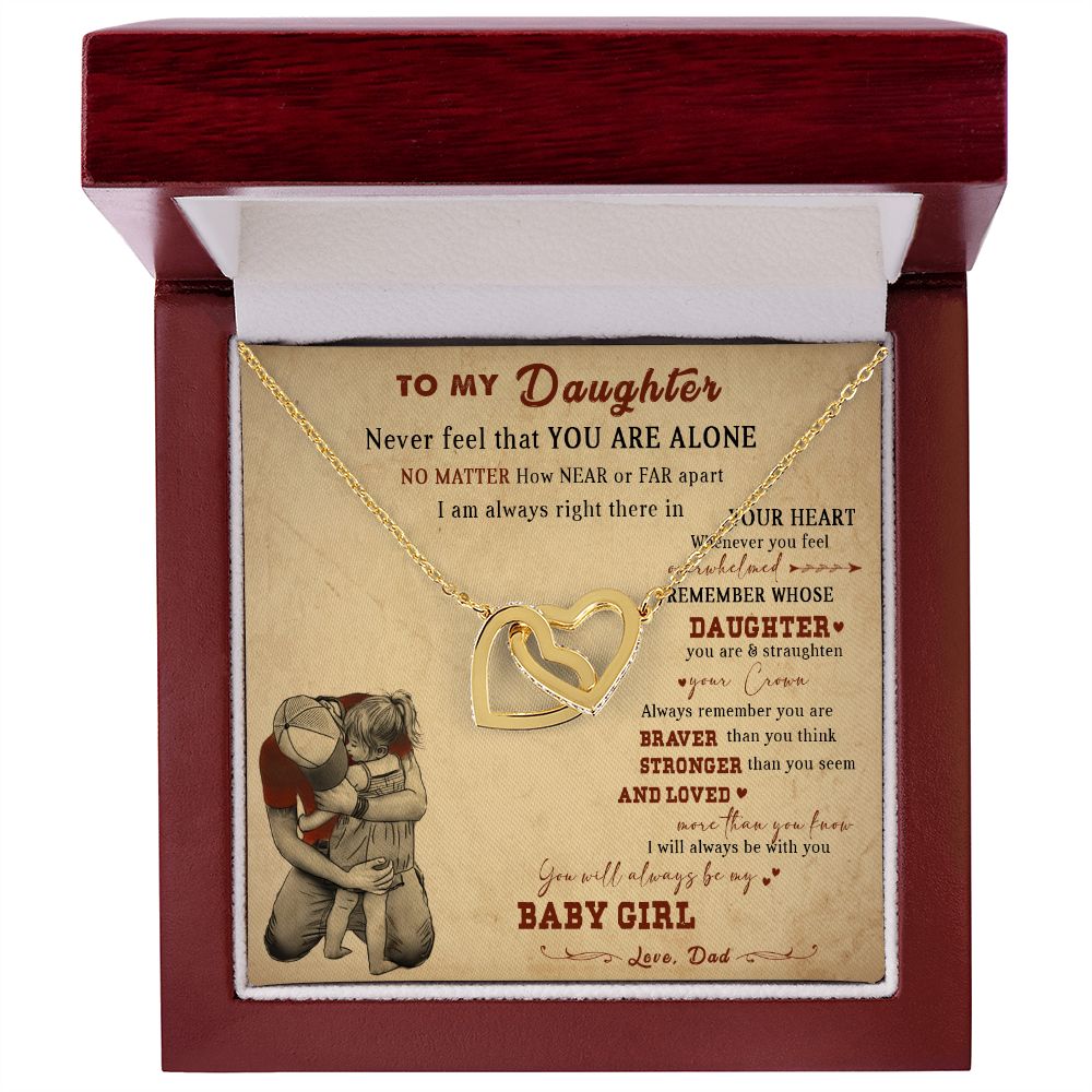 105D Daughter Necklace, To My Daughter Necklace,  Birthday Gift For Daughter From Dad