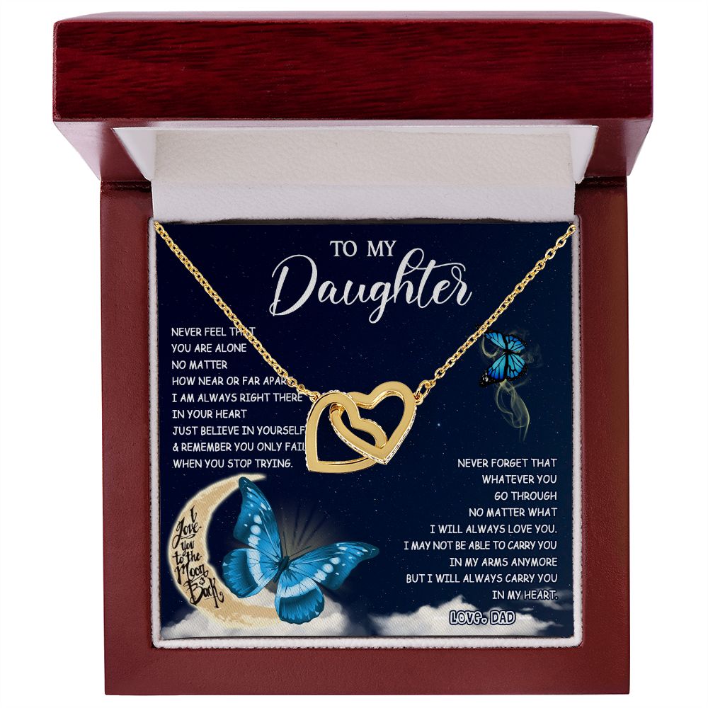 475D To My Daughter Necklace Father to Daughter Birthday Graduation Gift from Dad