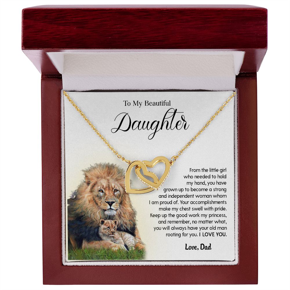 620D To My Daughter Necklace From Dad, Birthday Gift, Father Daughter Gift, Holiday