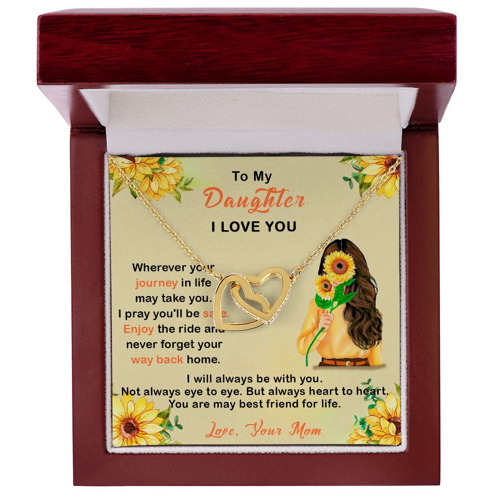 409D To My Daughter I Love You Necklace, Gift From Mom For Daughter, Gift Birthday