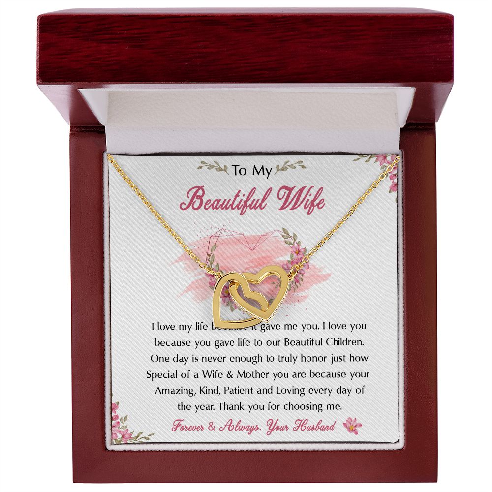 98D To My Beautiful Wife Necklace, Wife Necklace Gift from Husband, Birthday Gift