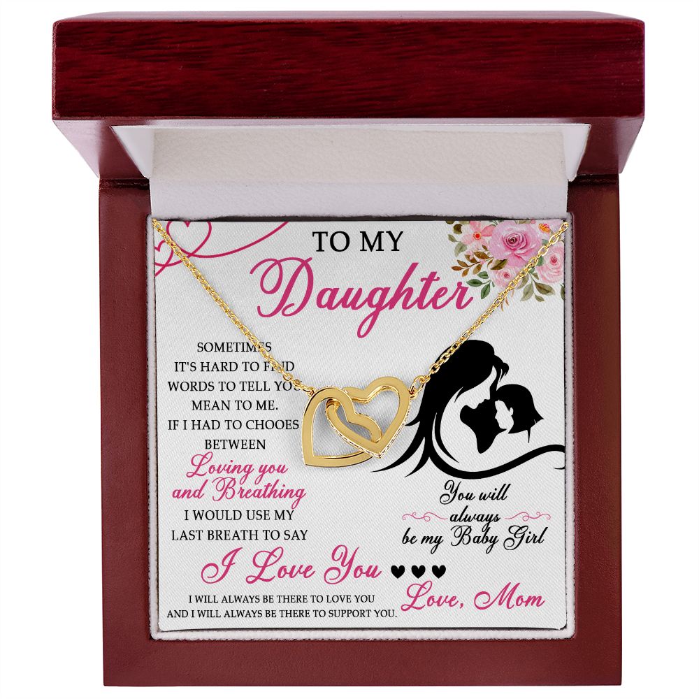 50D To My Daughter Necklace From Mom, Jewelry Gift For Daughter On Birthday, Holiday
