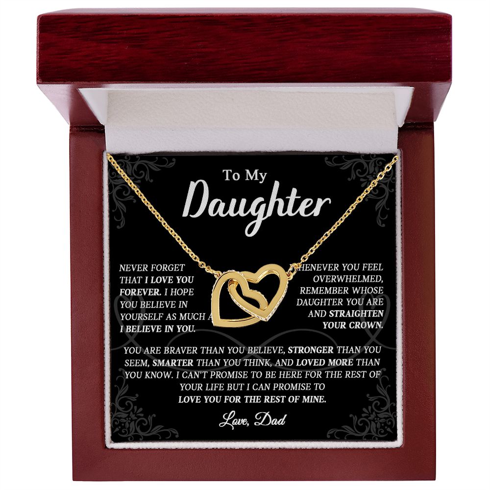 623D To My Daughter Necklace, Christmas Gift For Daughter From Dad, Daughter Necklace
