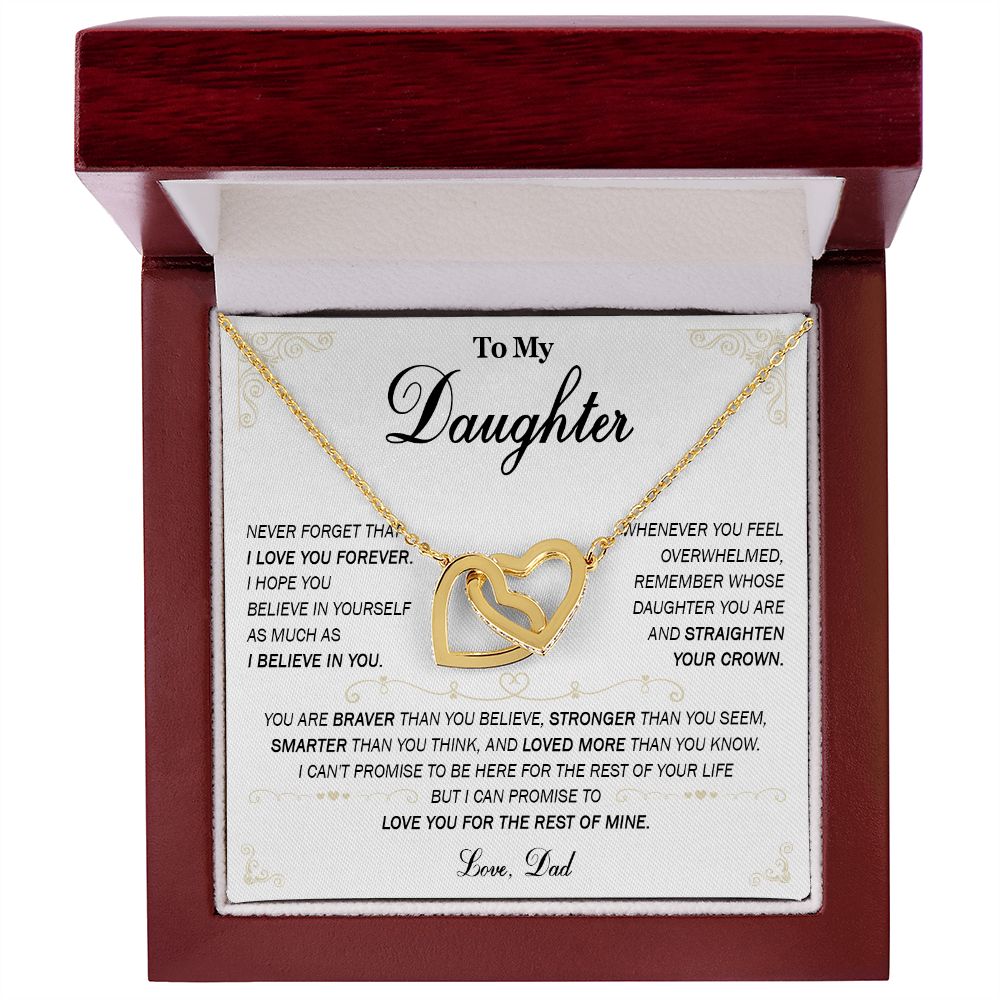 589D To My Daughter Necklace, Daughter Father Necklace, Daughter Gift From Dad, Mom