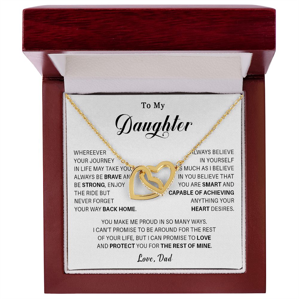 594D To My Daughter Necklace, Gift For Daughter From Dad, Daughter Father Necklace