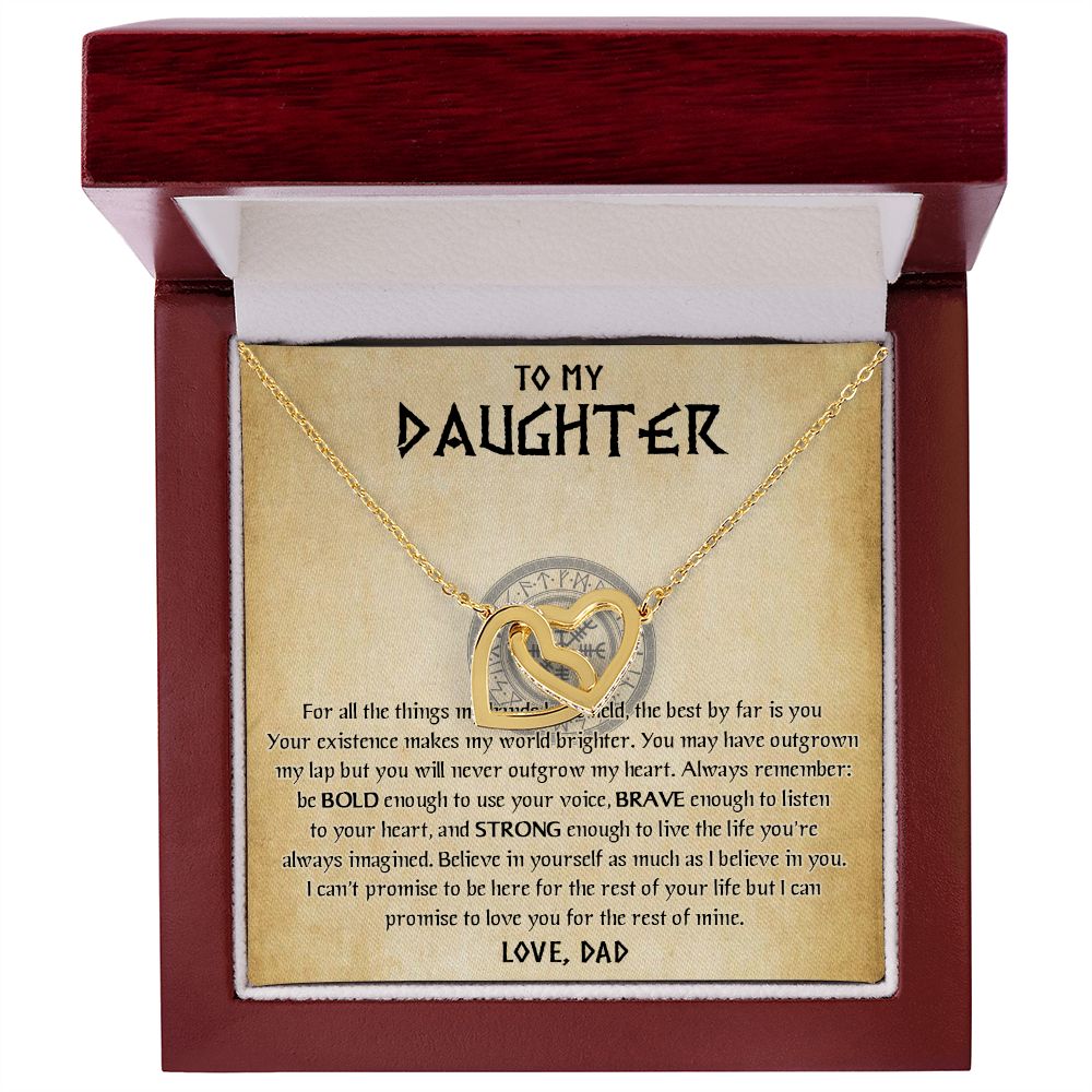 567D To My Daughter Necklace, Viking Daughter Gift from Dad, Birthday Gifts Jewelry