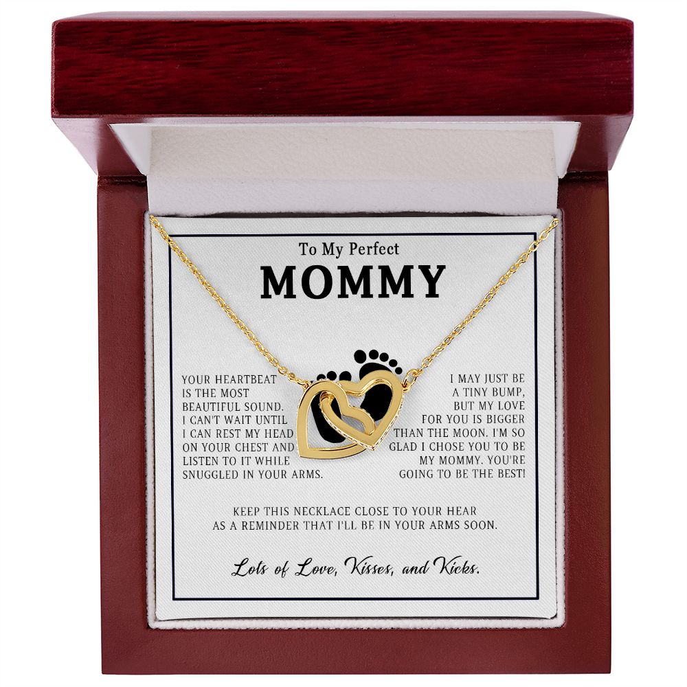 579D New Mom Necklace, Gift from Baby Bump, Baby Shower Party Gifts, Mother Necklace