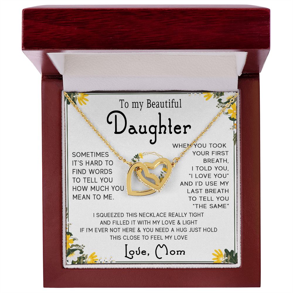 46D To My Beautiful Daughter Necklace, Gift For Daughter From Mom, Gift Birthday