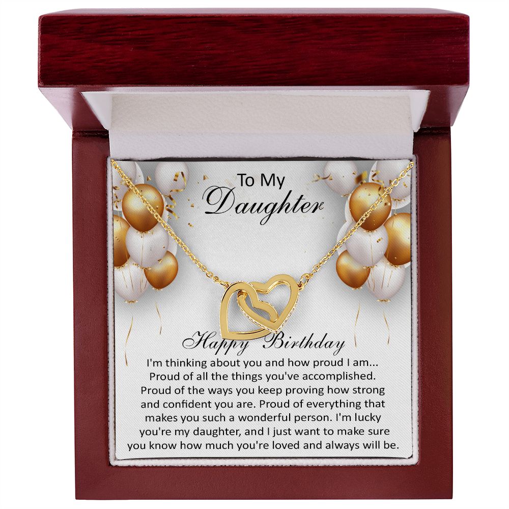 407C To My Daughter Necklace, Happy Birthday Gift, Necklace Gift For Daughter