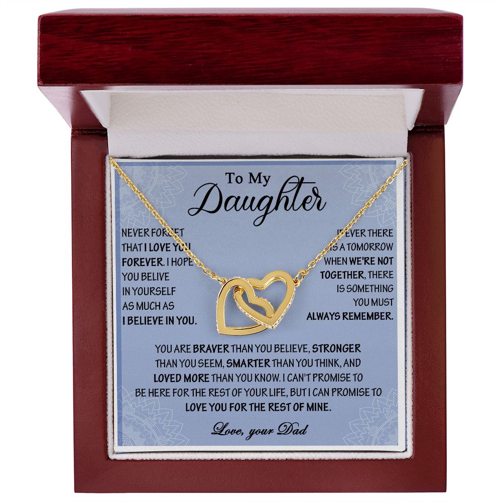 455D To My Daughter Necklace, Daughter Father Necklace, Daughter Gift From Dad